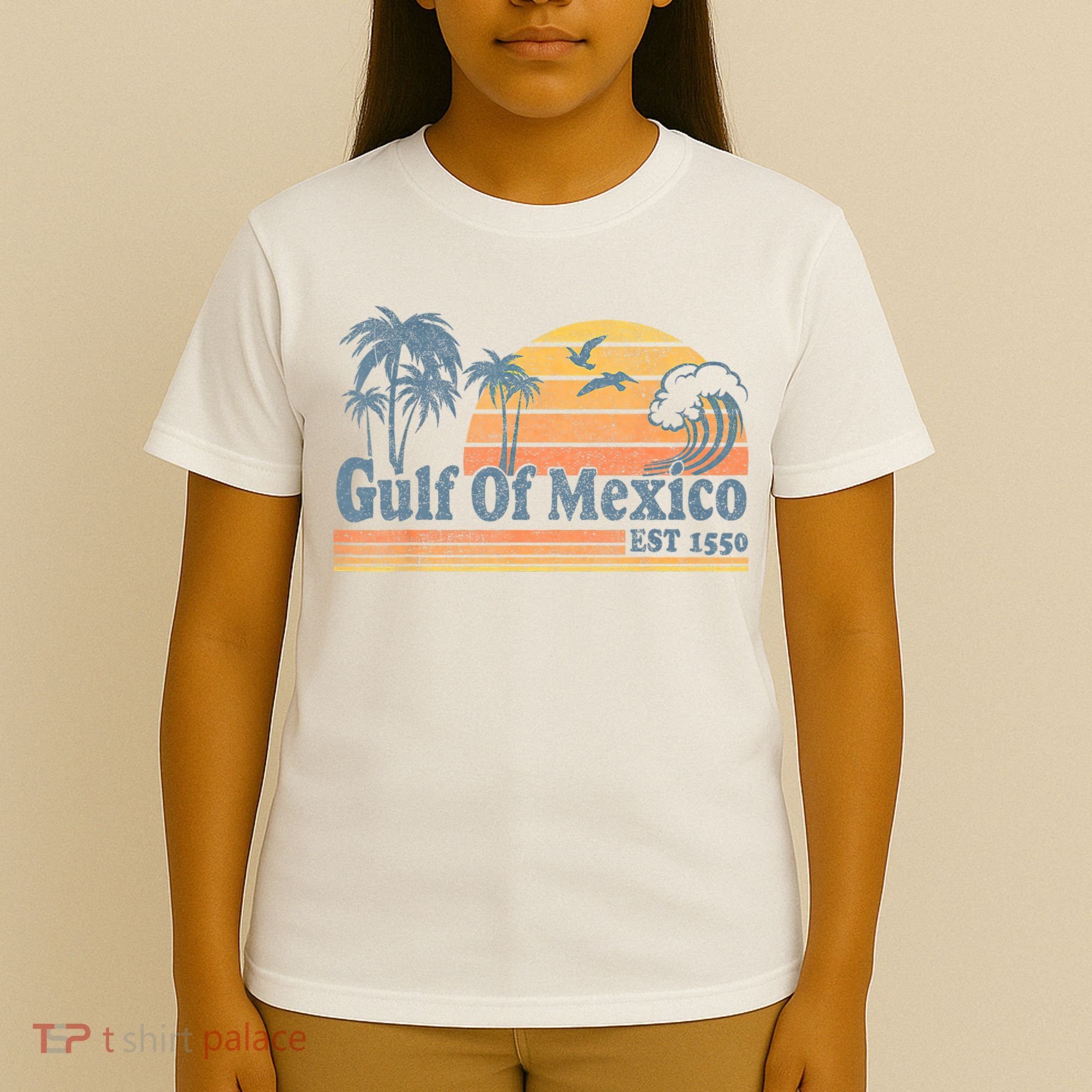 Gulf Of Mexico Est 1550 Retro Vintage Beach Gulf Of Mexico T-Shirt