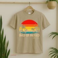 Gulf Of Mexico Est 1550 Retro Vintage Beach T-Shirt thumb 2