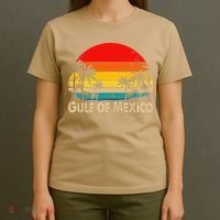 Gulf Of Mexico Est 1550 Retro Vintage Beach T-Shirt thumb 4