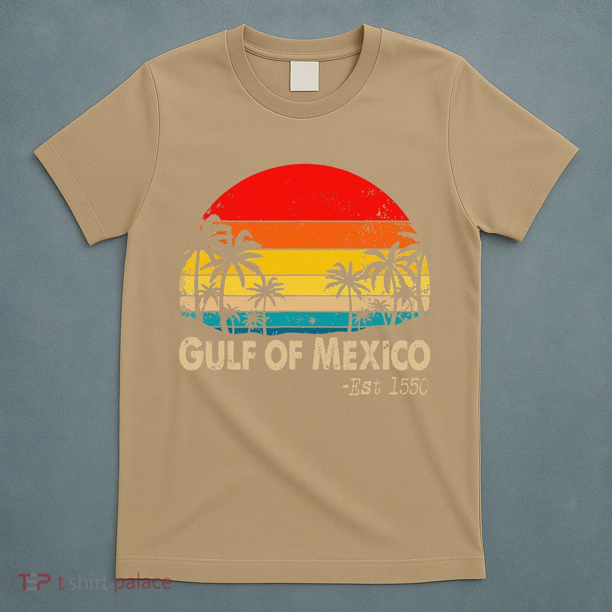 Gulf Of Mexico Est 1550 Retro Vintage Beach T-Shirt