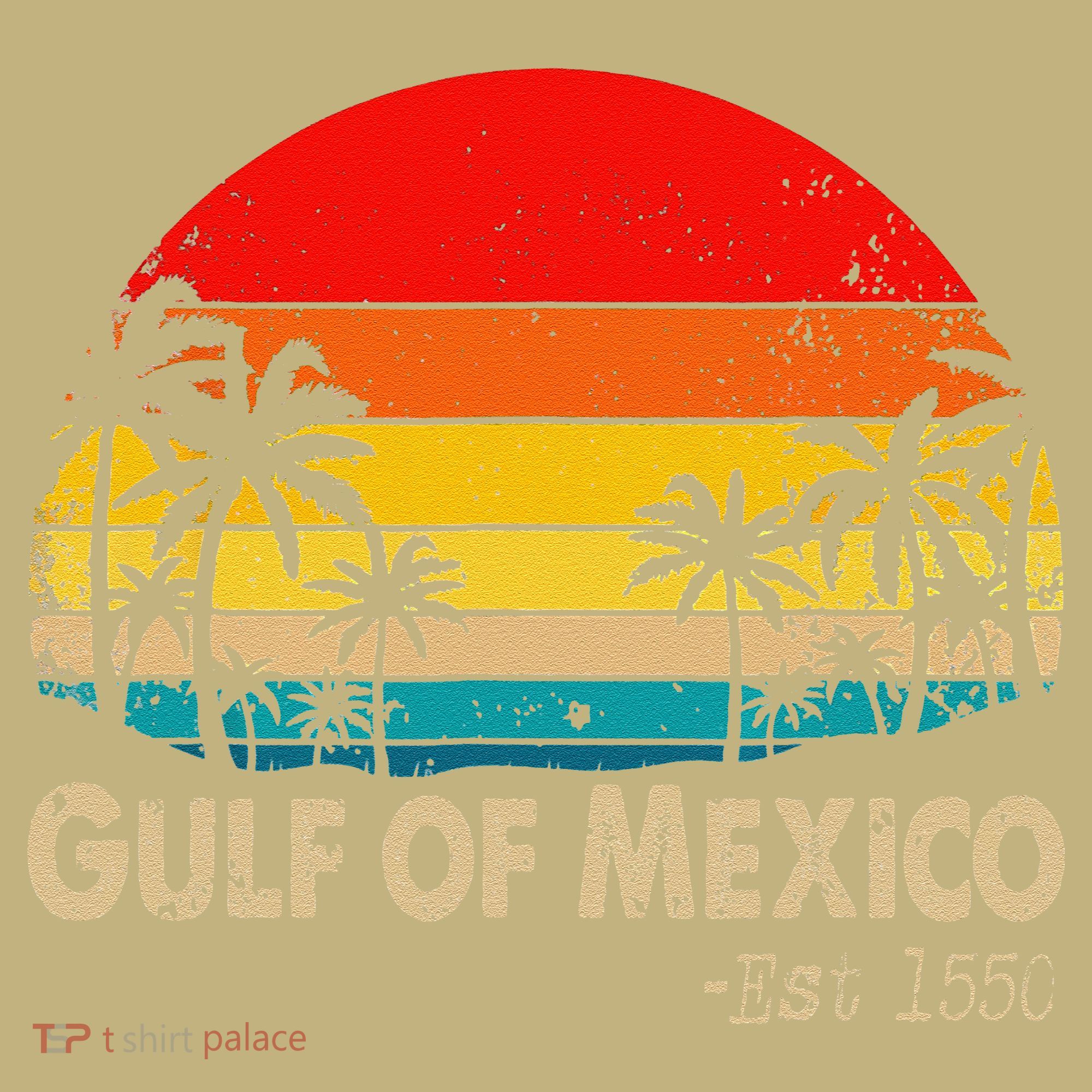 Gulf Of Mexico Est 1550 Retro Vintage Beach T-Shirt
