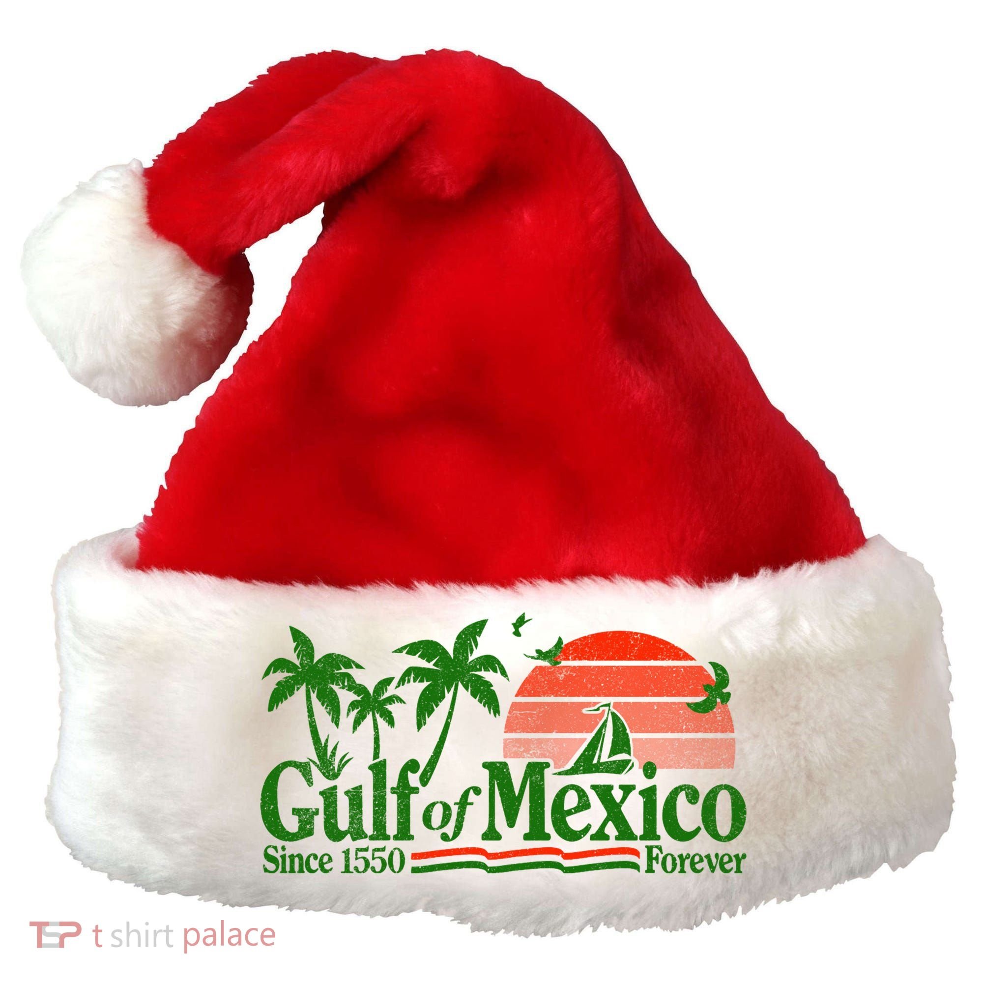 Gulf Of Mexico Mexican Flag Santa Hat