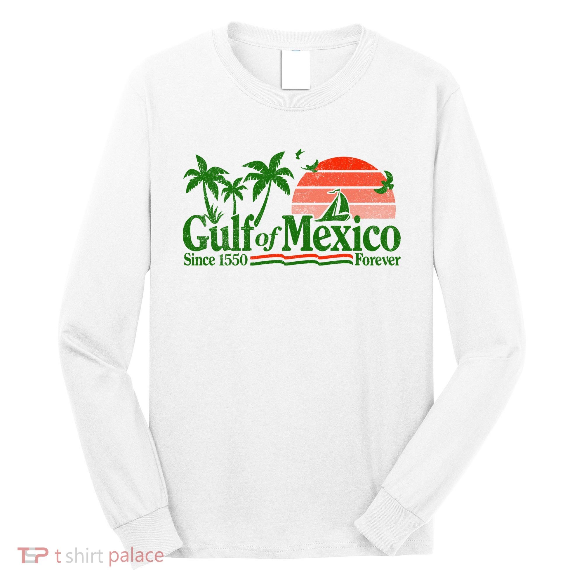 Gulf Of Mexico Mexican Flag Long Sleeve Shirt