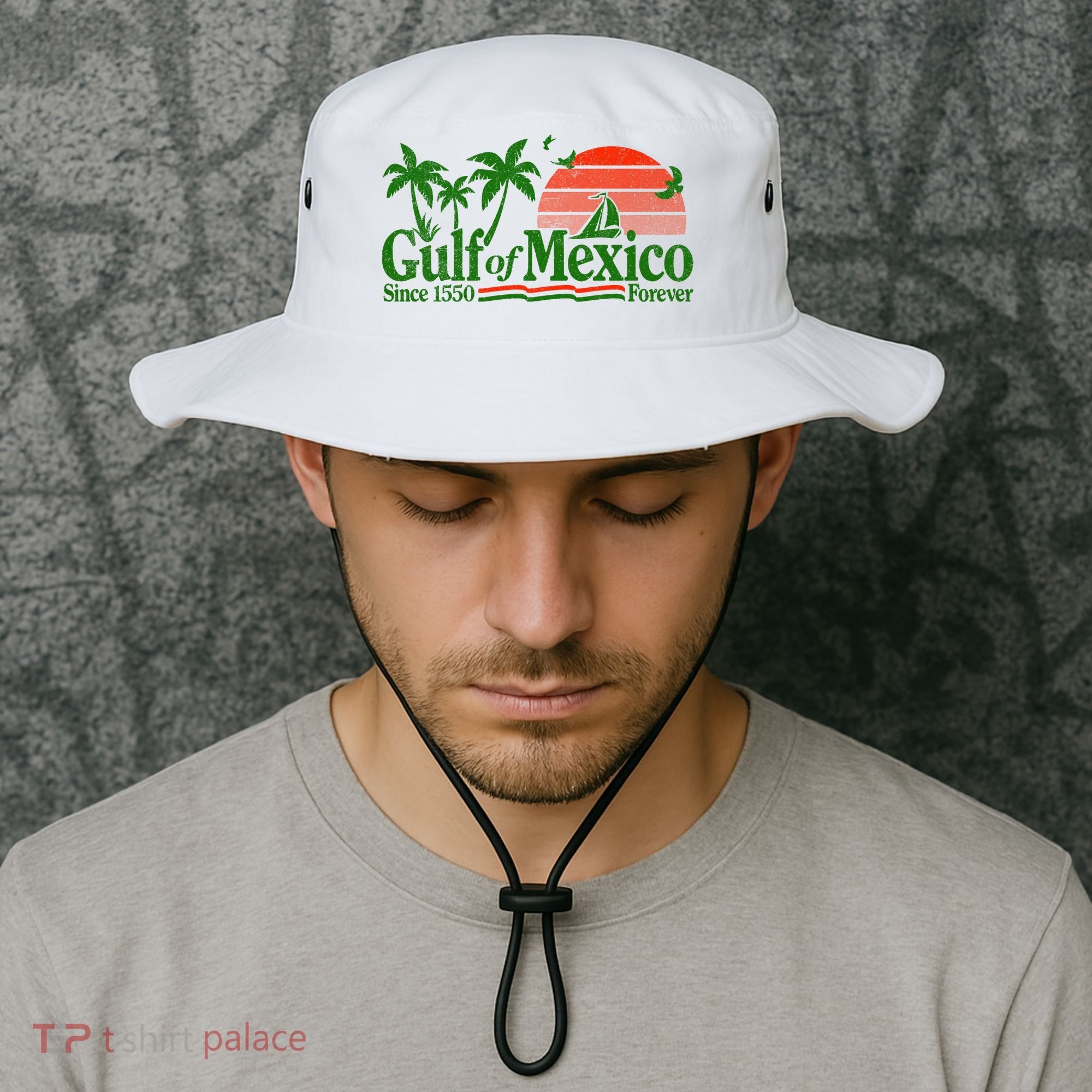 Gulf Of Mexico Mexican Flag Bucket Hat