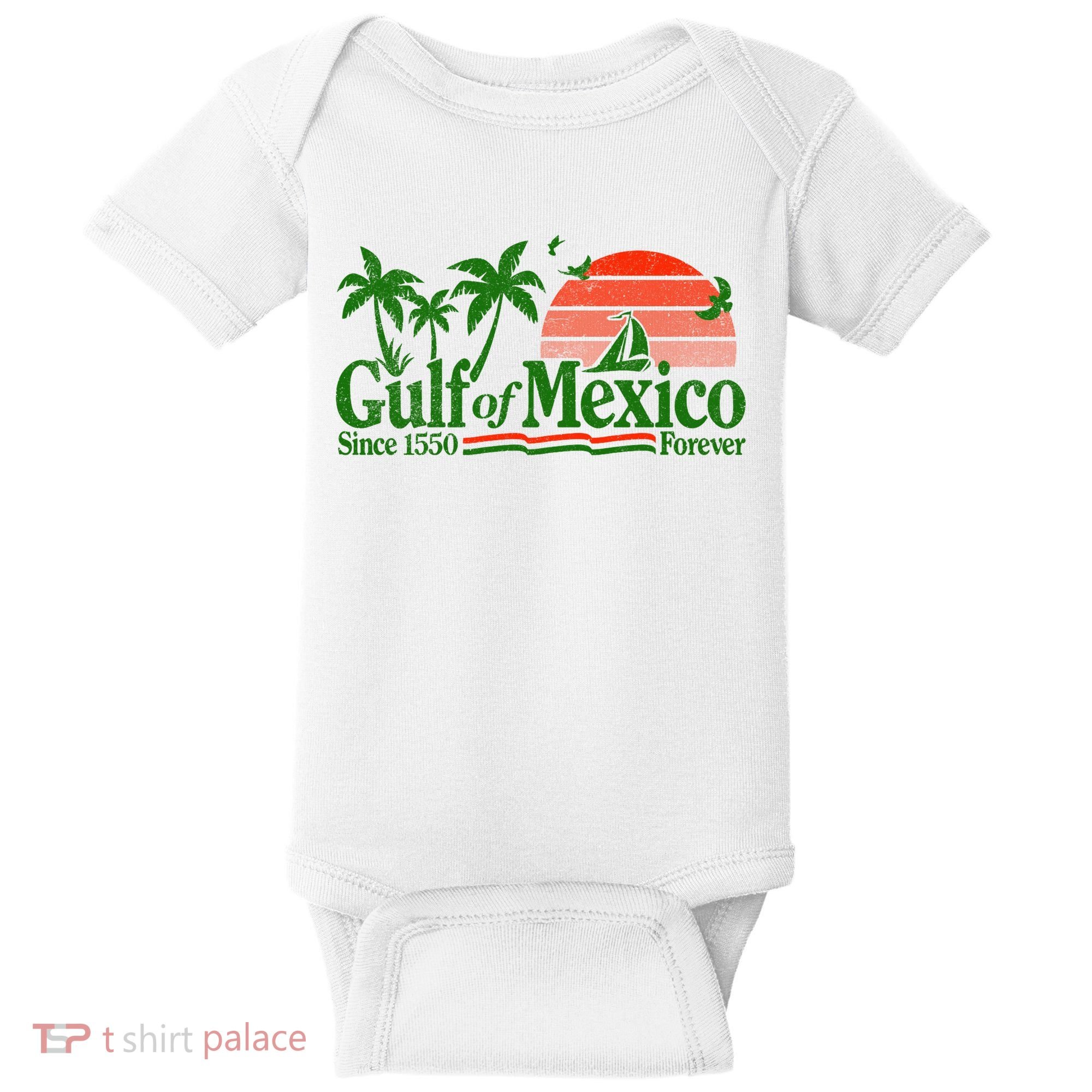 Gulf Of Mexico Mexican Flag Baby Bodysuit