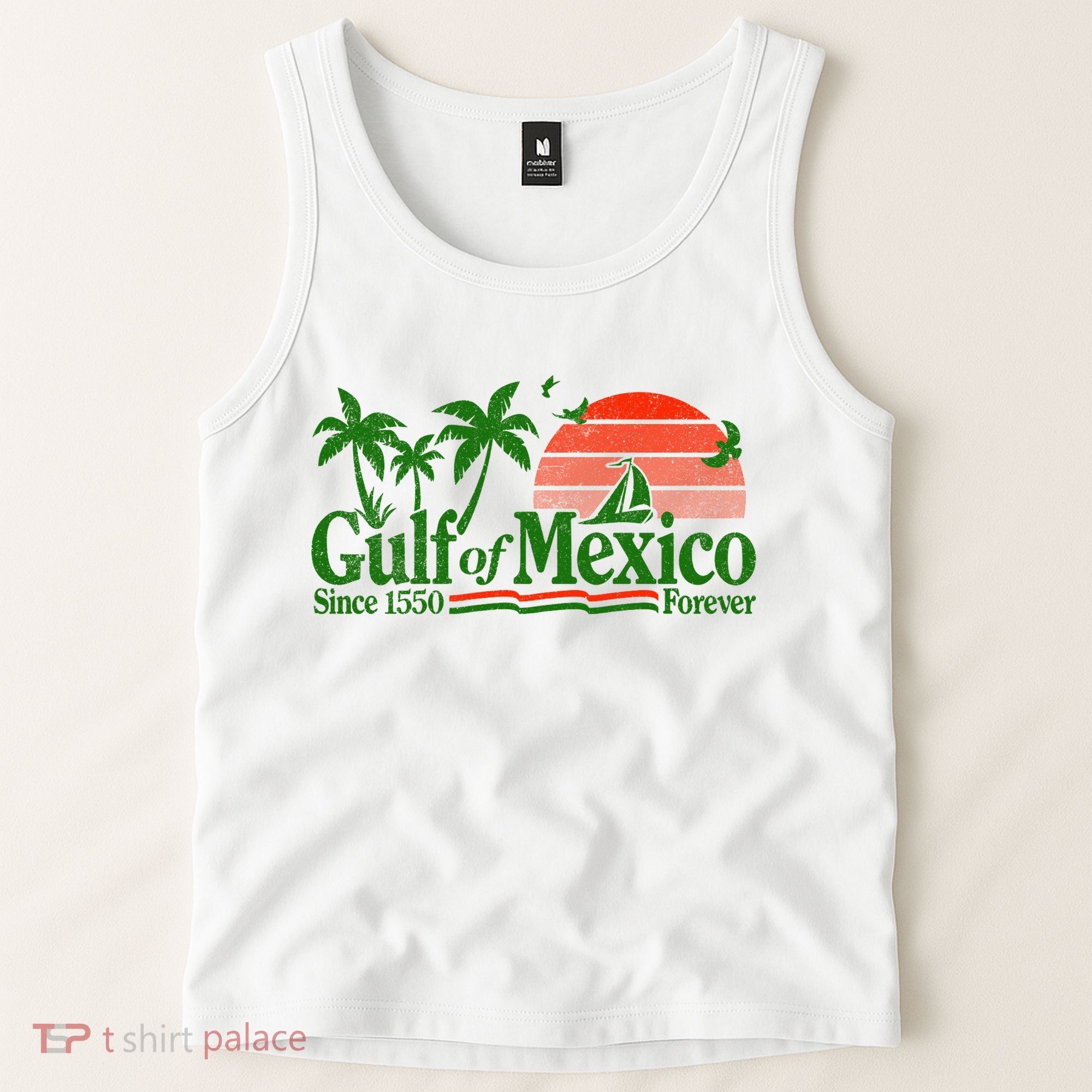 Gulf Of Mexico Mexican Flag Tank Top