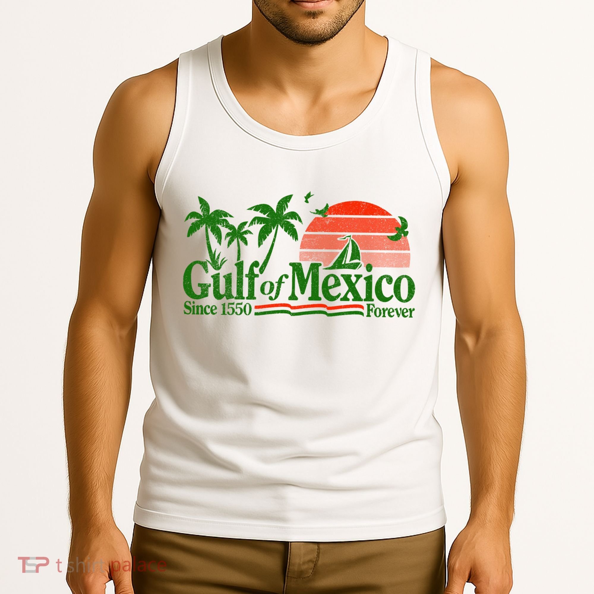Gulf Of Mexico Mexican Flag Tank Top