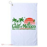Gulf Of Mexico Mexican Flag Golf Towel thumb 0