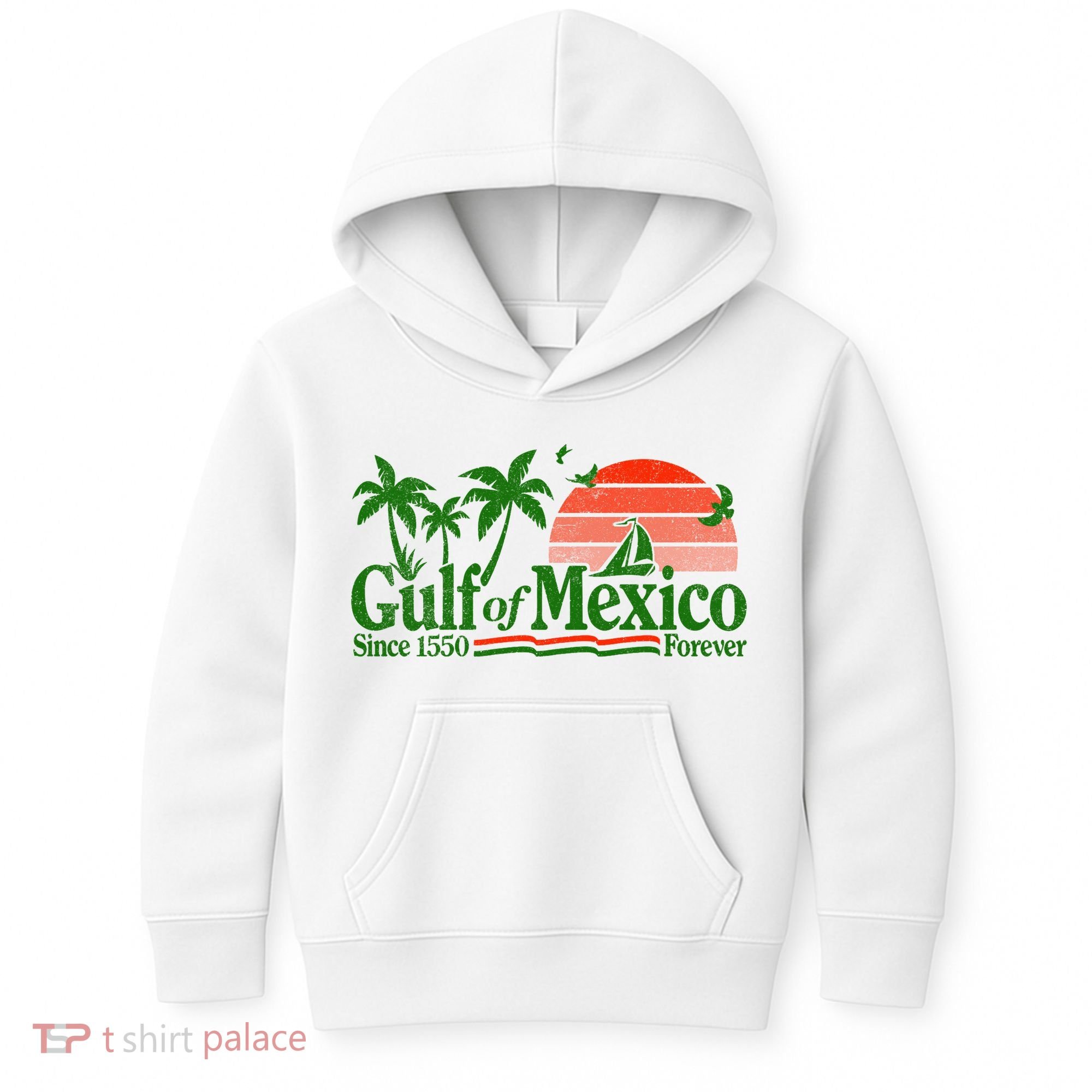 Gulf Of Mexico Mexican Flag Kids Hoodie