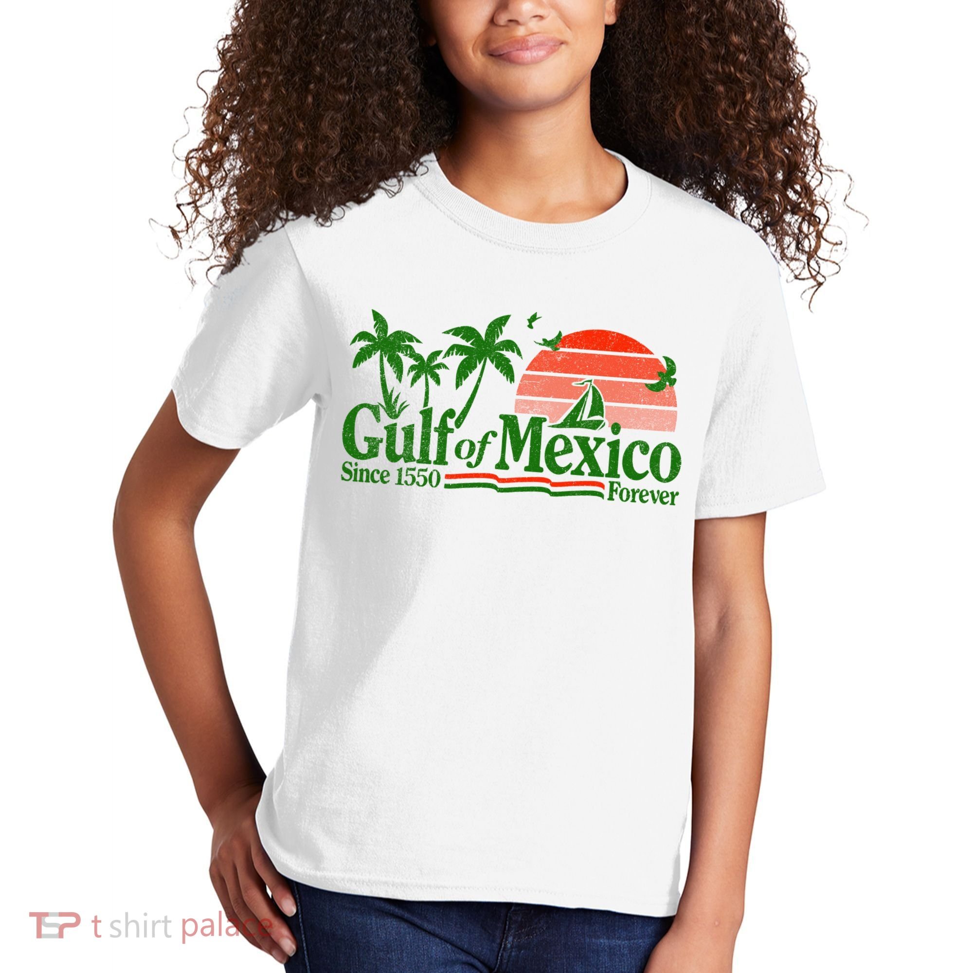Gulf Of Mexico Mexican Flag Kids T-Shirt
