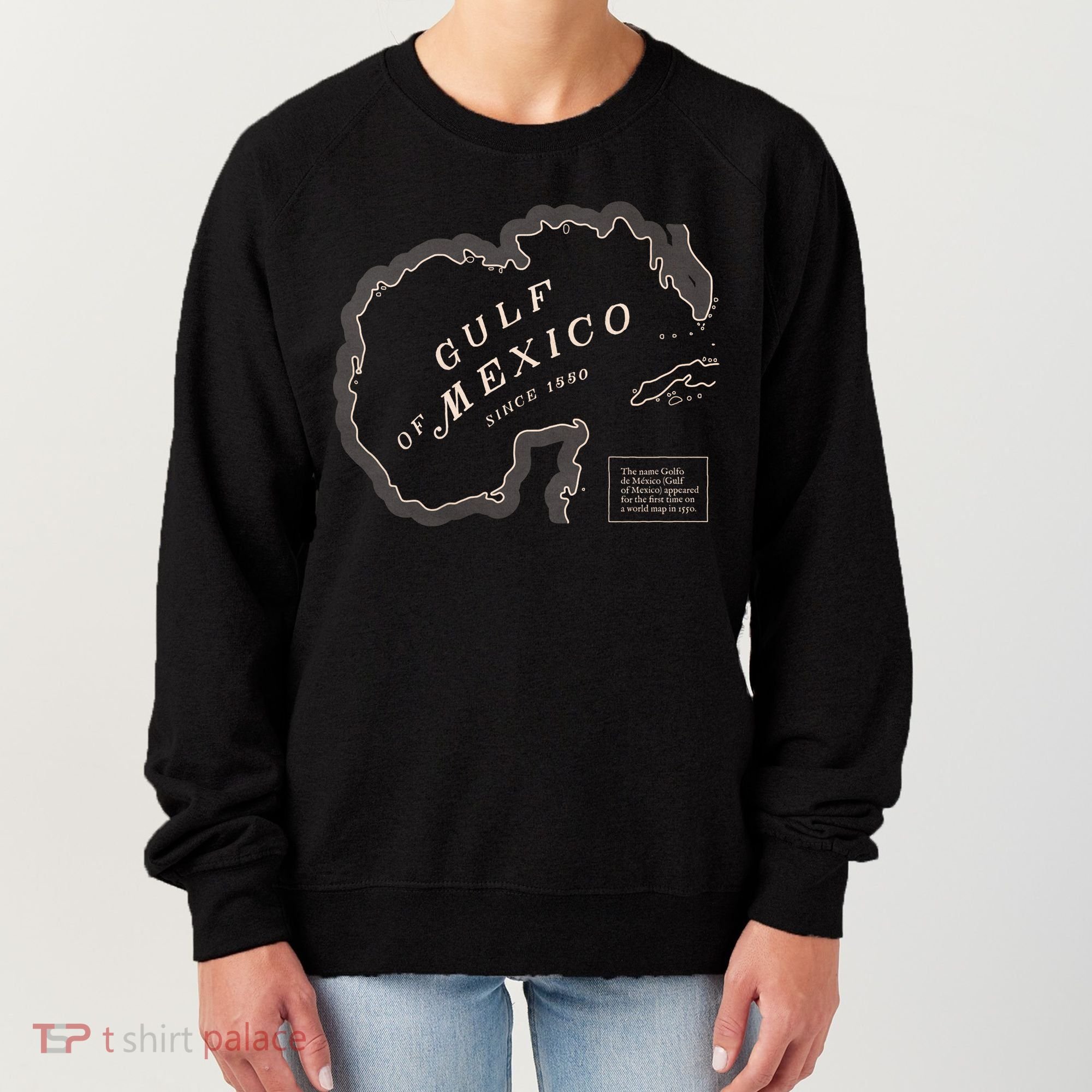 Gulf Of Mexico Map Women's Sweatshirt