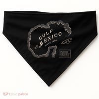 Gulf Of Mexico Map USA-Made Doggie Bandana thumb 0