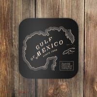 Gulf Of Mexico Map Coaster thumb 0