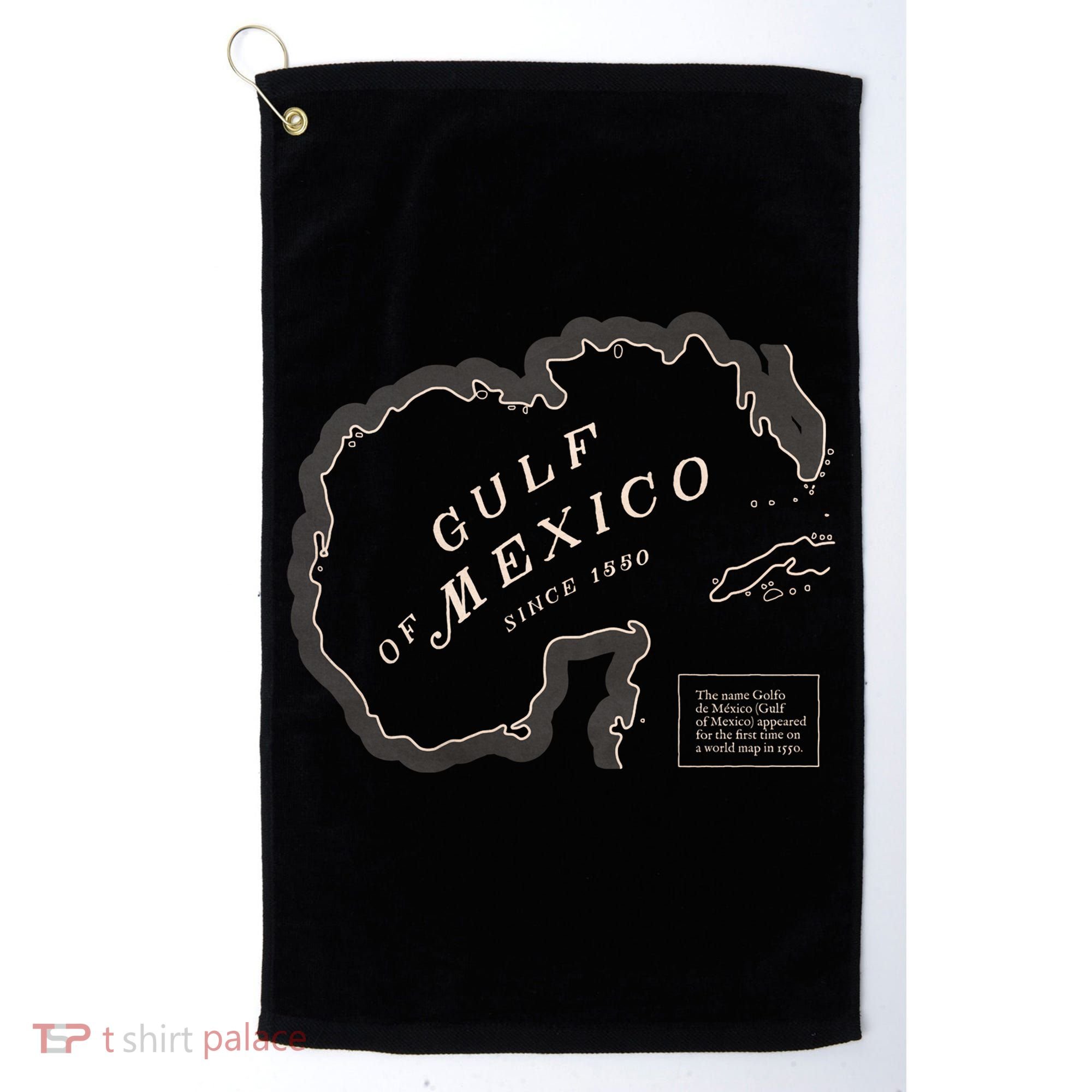Gulf Of Mexico Map Golf Towel