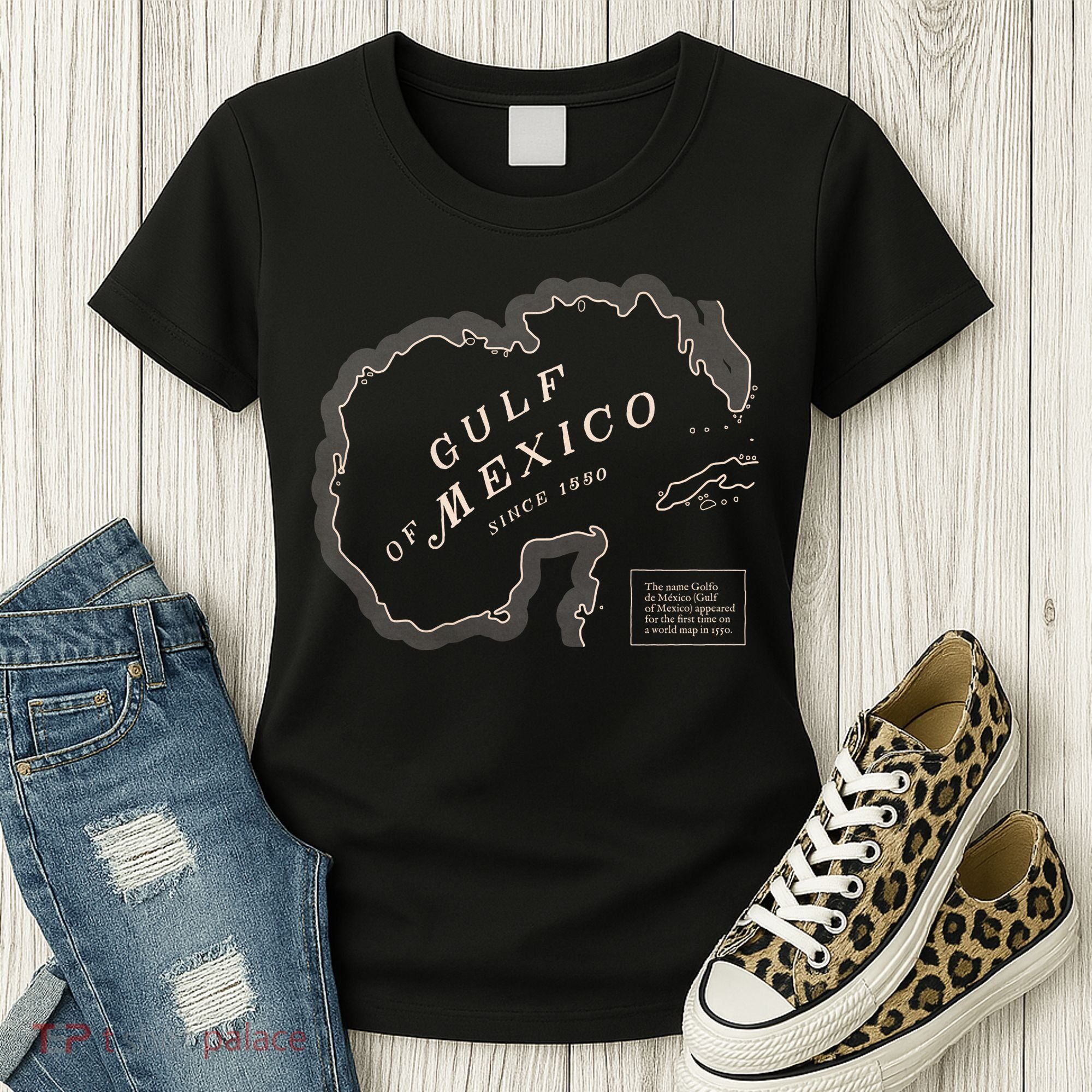 Gulf Of Mexico Map Women's T-Shirt