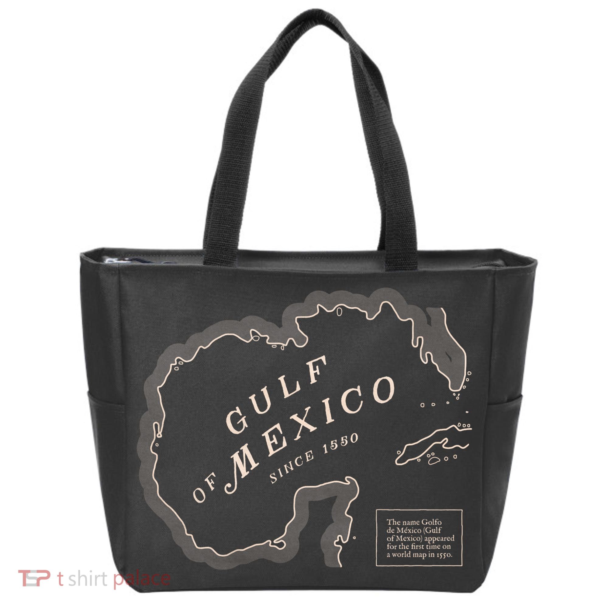 Gulf Of Mexico Map Tote Bag