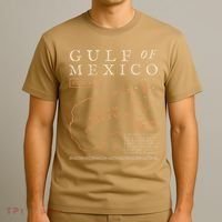 Gulf Of Mexico 1550 Historic Map Golfo De MéXico Vintage T-Shirt thumb 3