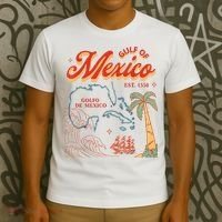 Gulf Of Mexico Est 1550 Retro Vintage Beach T-Shirt thumb 3