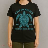 Gulf Of Mexico Turtle Foxtrot Delta Tango EST 1550  T-Shirt thumb 4