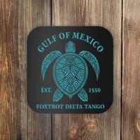 Gulf Of Mexico Turtle Foxtrot Delta Tango EST 1550  Coaster thumb 0