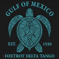 Gulf Of Mexico Turtle Foxtrot Delta Tango EST 1550  Mousepad thumb 1