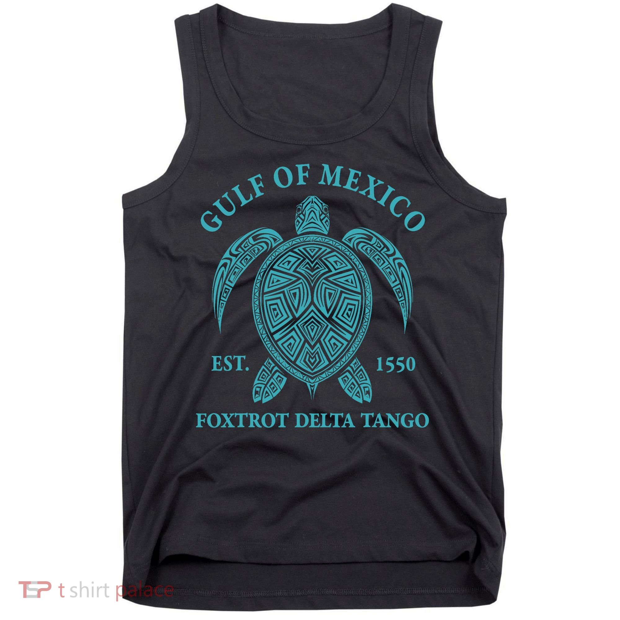 Gulf Of Mexico Turtle Foxtrot Delta Tango EST 1550  Tank Top