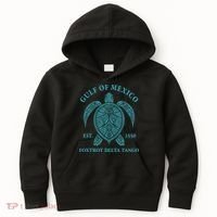 Gulf Of Mexico Turtle Foxtrot Delta Tango EST 1550  Kids Hoodie thumb 0