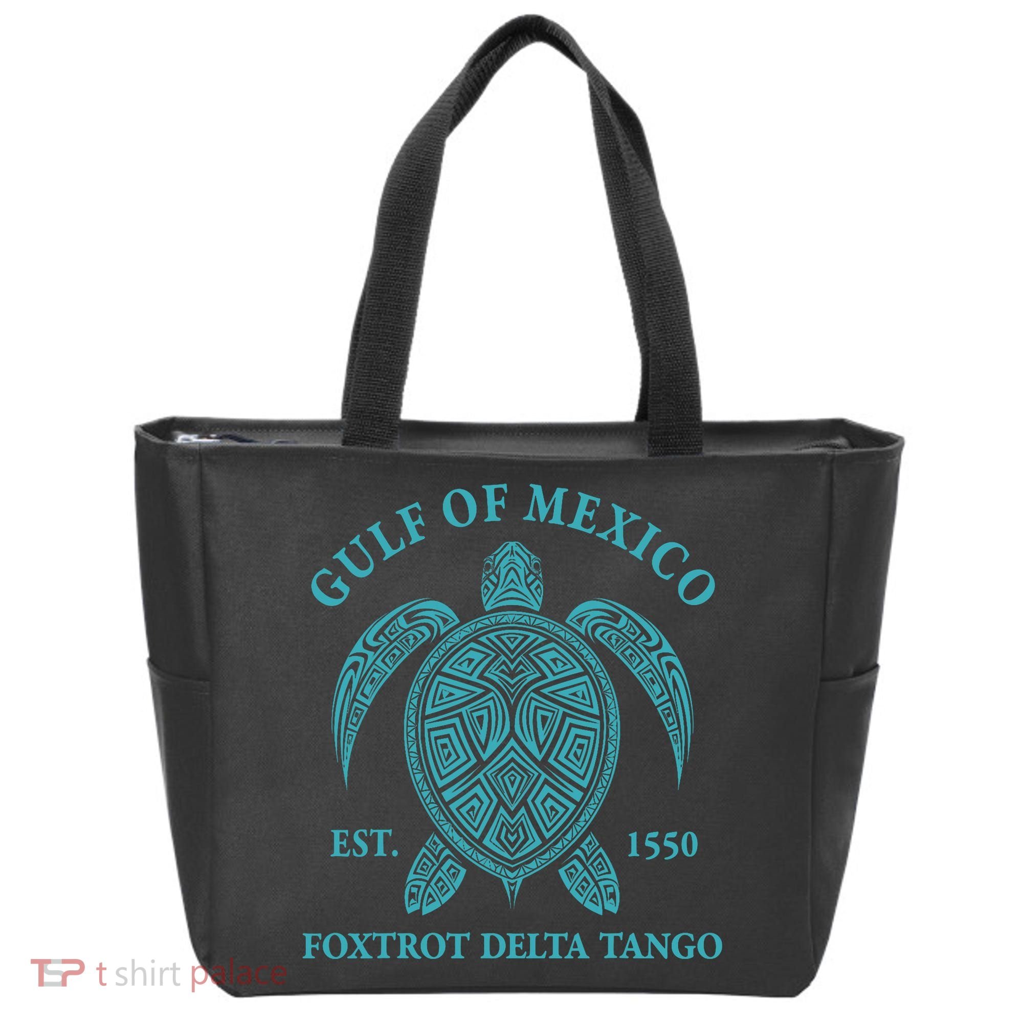 Gulf Of Mexico Turtle Foxtrot Delta Tango EST 1550  Tote Bag