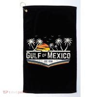 Gulf Of Mexico Since 1550 Florida Beach Gulf Coast Golf Towel thumb 0