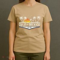 Gulf Of Mexico Since 1550 Florida Beach Gulf Coast T-Shirt thumb 4