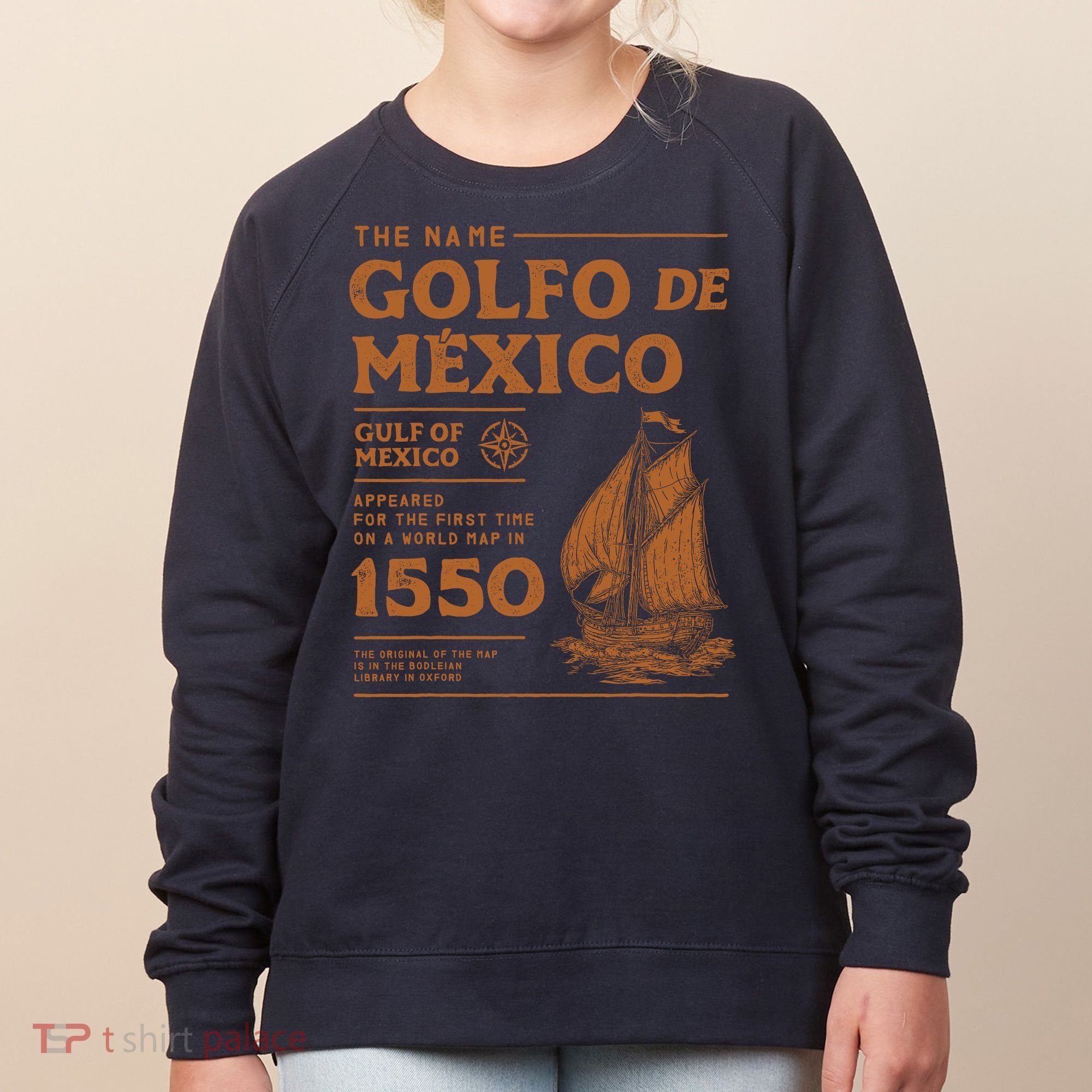 Gulf Of Mexico First Map Since 1550 Women's Sweatshirt