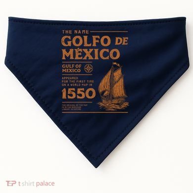 Gulf Of Mexico First Map Since 1550 USA-Made Doggie Bandana