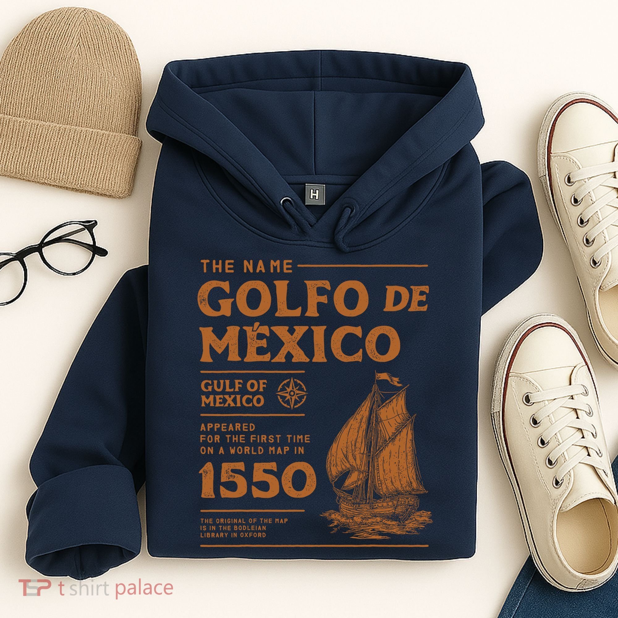 Gulf Of Mexico First Map Since 1550 Hoodie