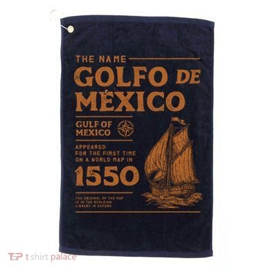 Gulf Of Mexico First Map Since 1550 Golf Towel