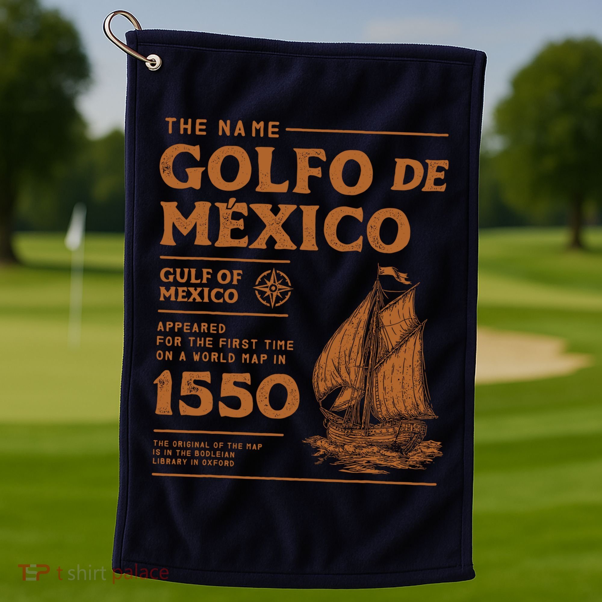 Gulf Of Mexico First Map Since 1550 Golf Towel