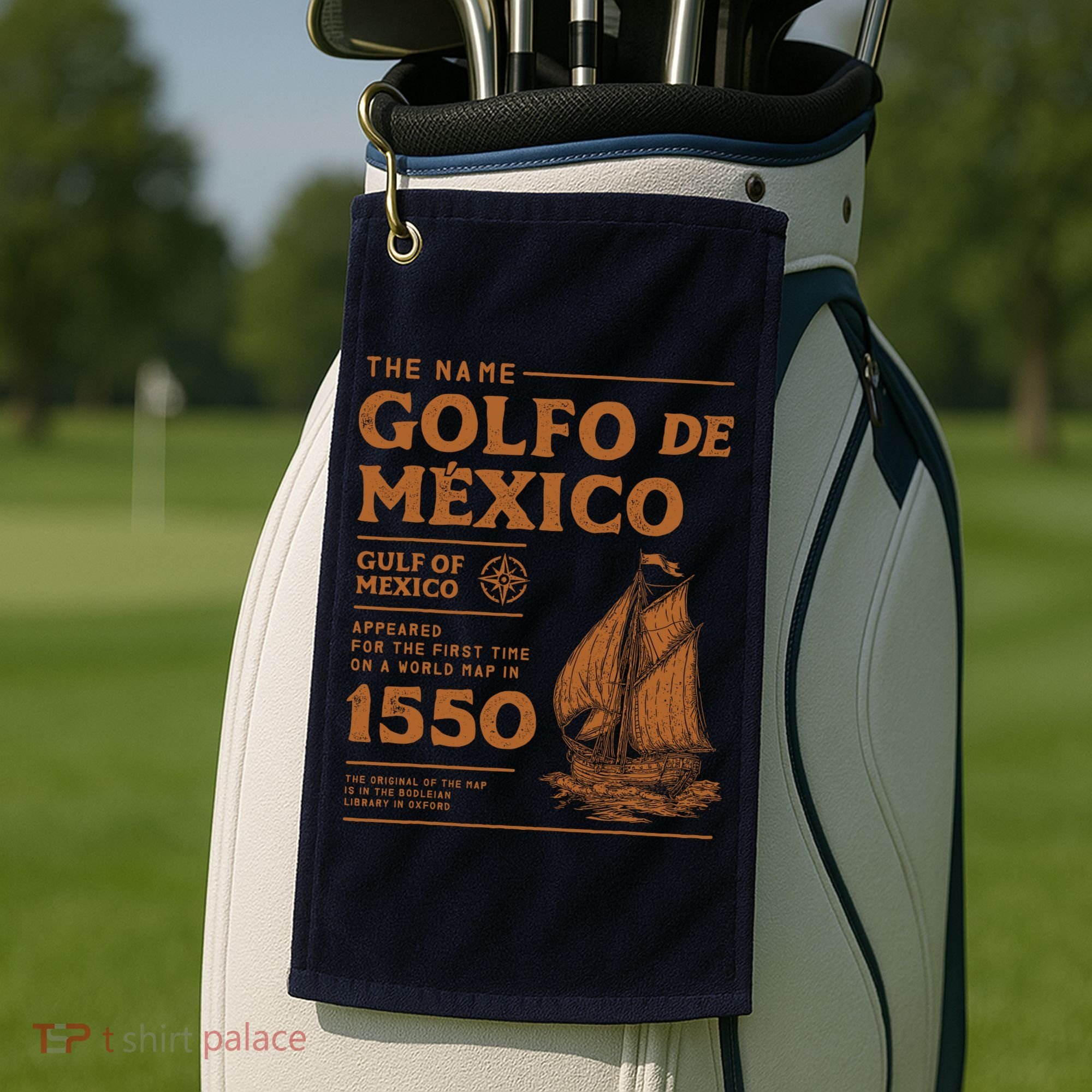 Gulf Of Mexico First Map Since 1550 Golf Towel