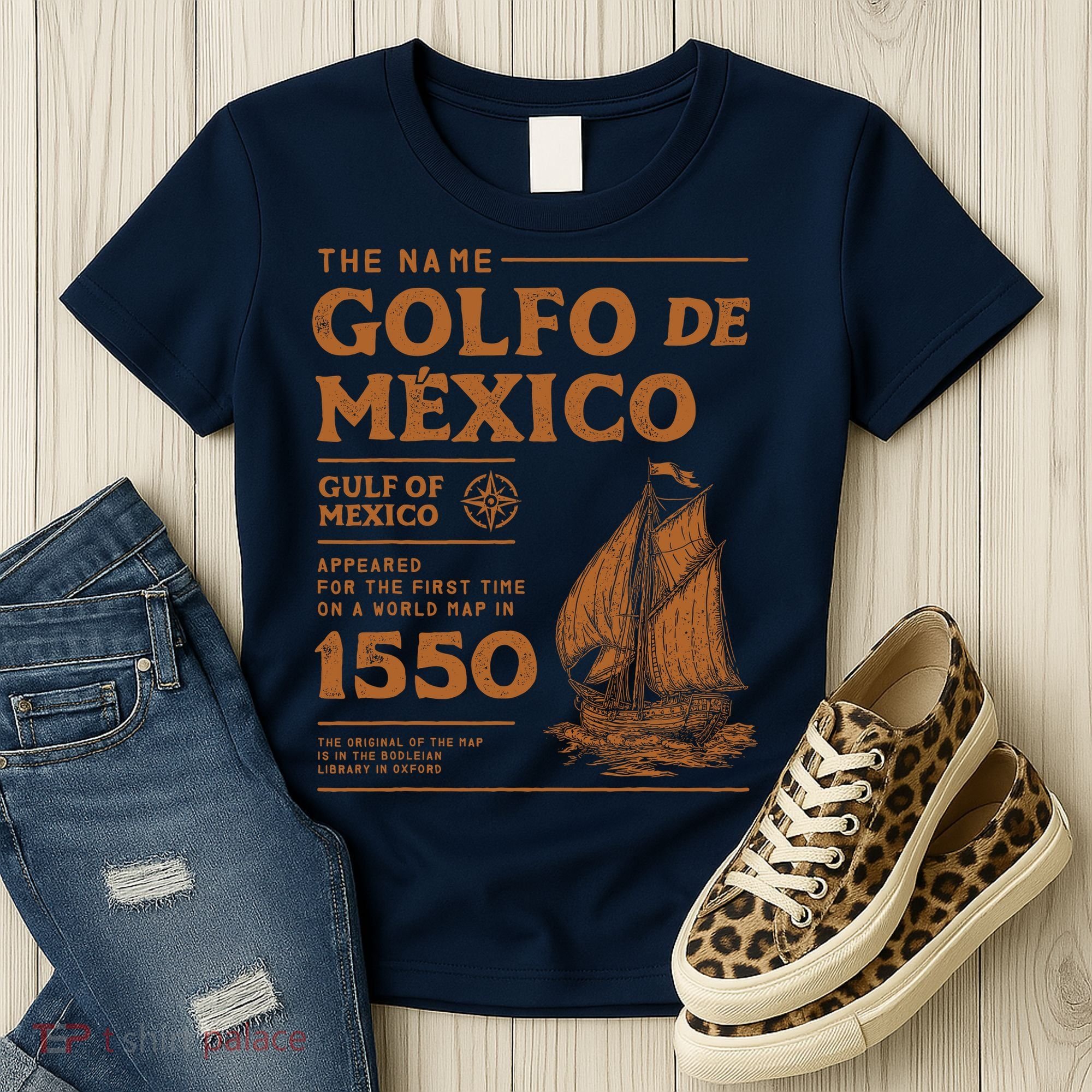 Gulf Of Mexico First Map Since 1550 Women's T-Shirt