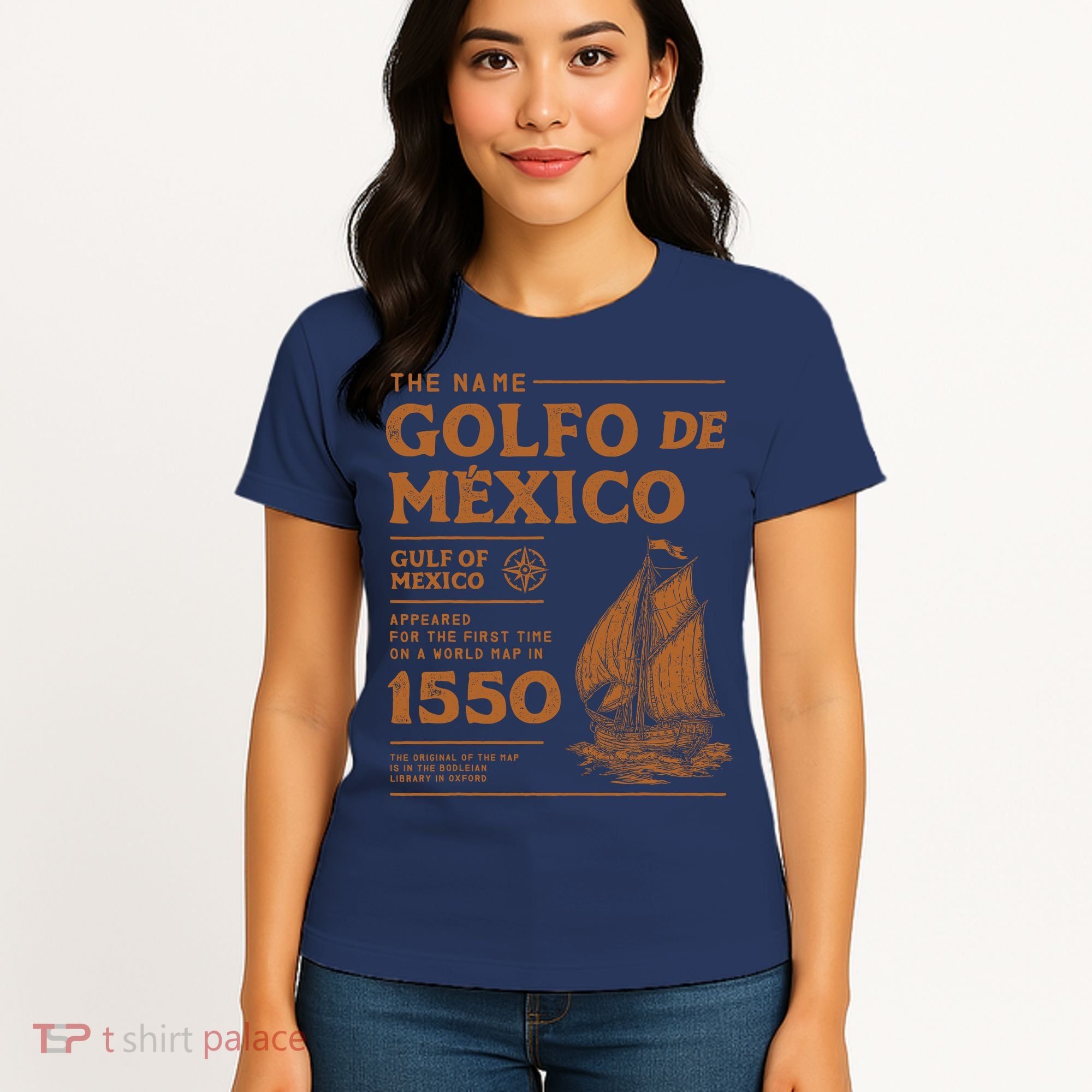 Gulf Of Mexico First Map Since 1550 Women's T-Shirt