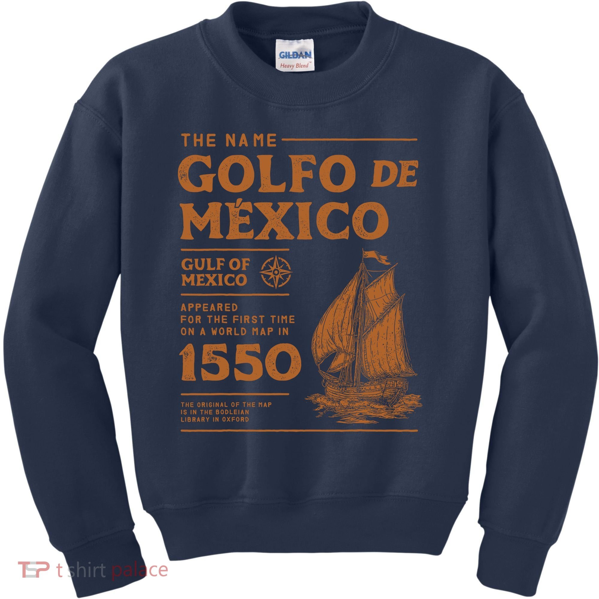 Gulf Of Mexico First Map Since 1550 Kids Sweatshirt