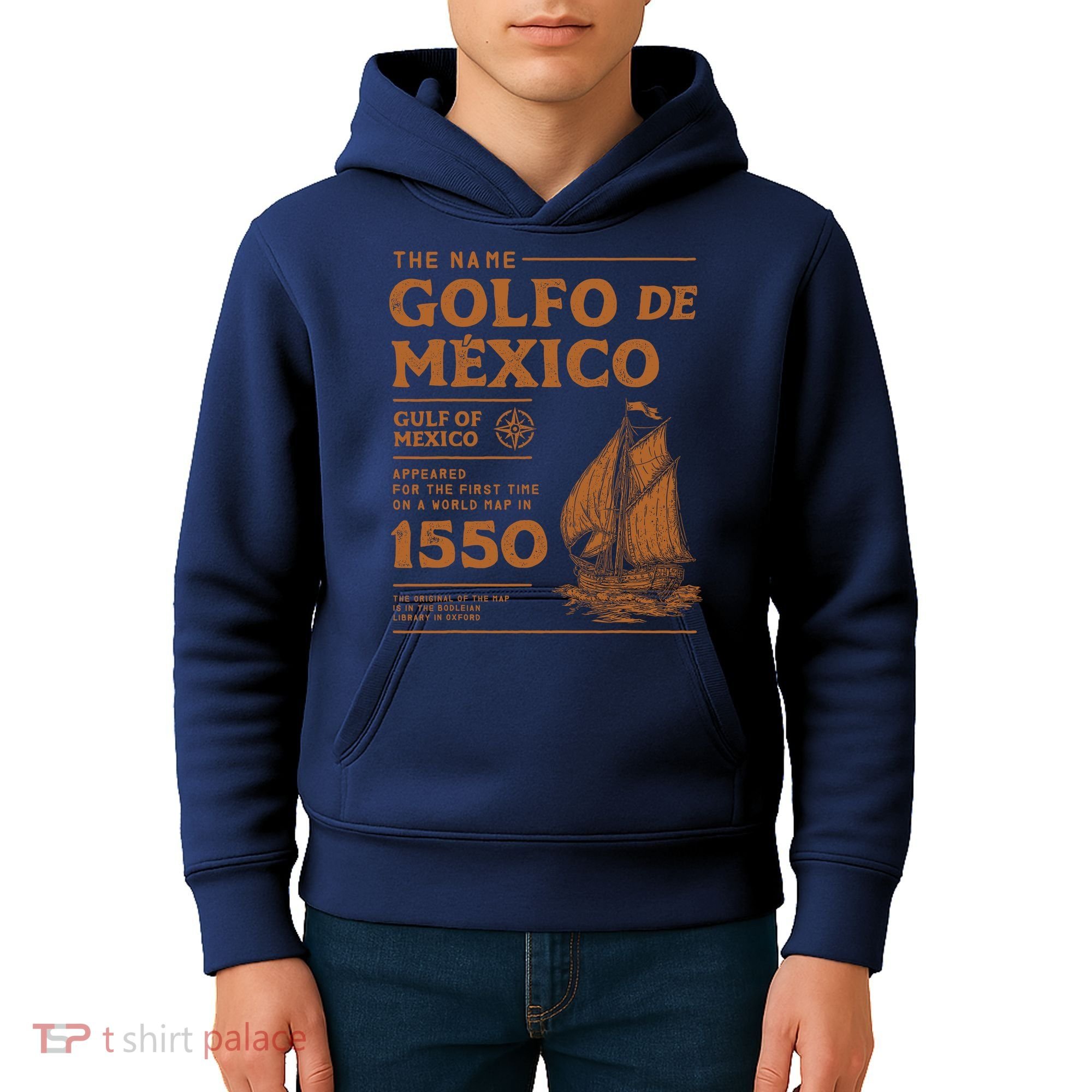 Gulf Of Mexico First Map Since 1550 Kids Hoodie