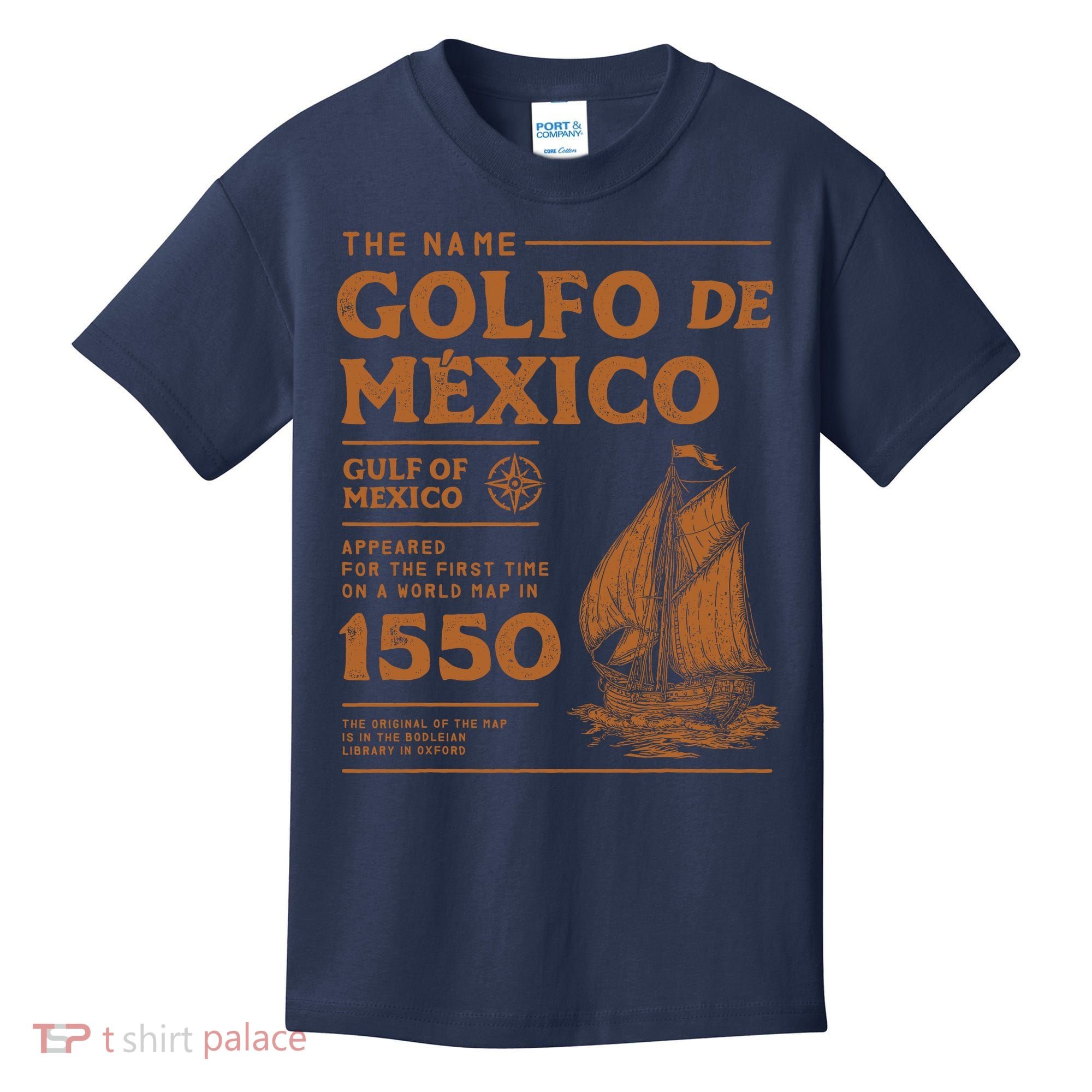 Gulf Of Mexico First Map Since 1550 Kids T-Shirt