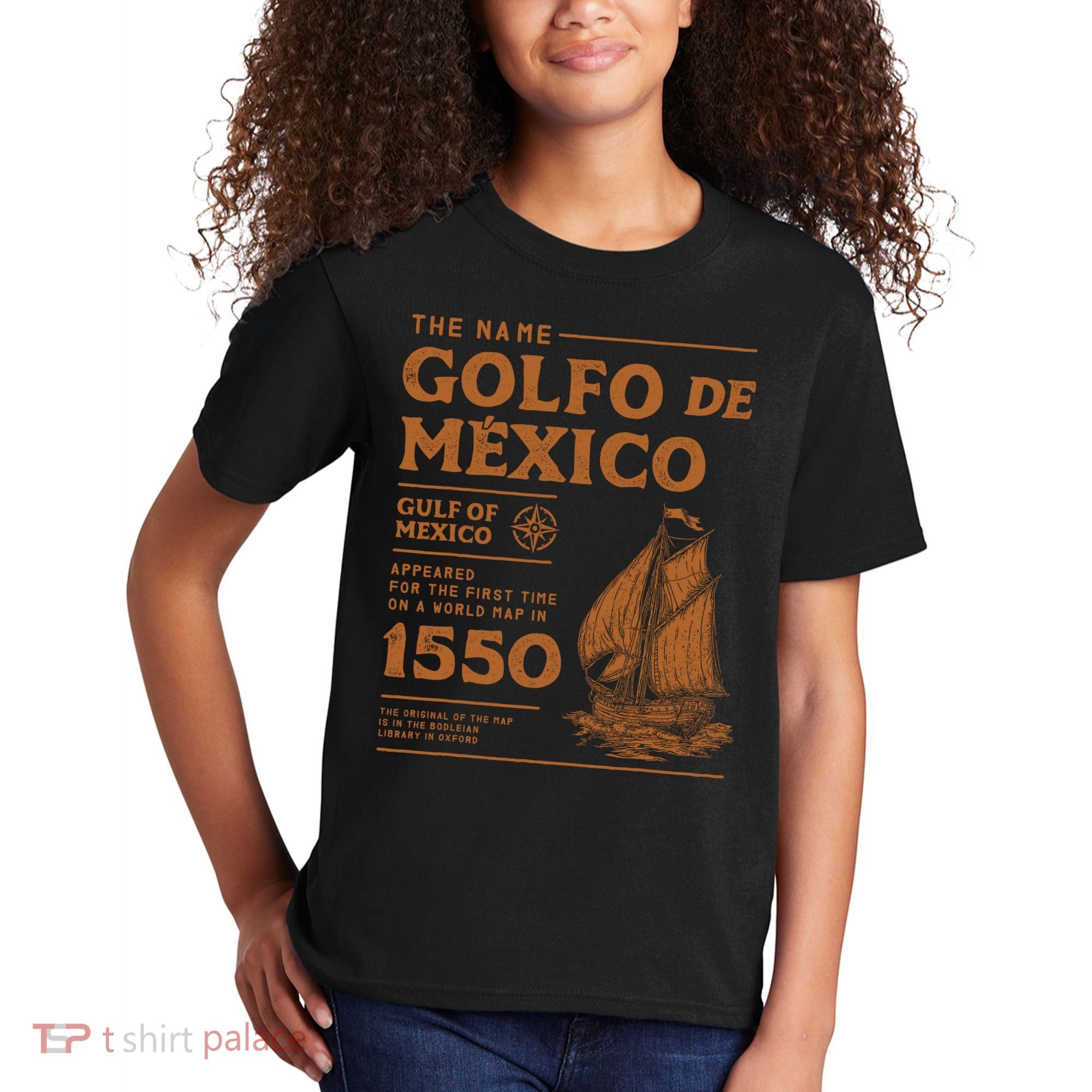 Gulf Of Mexico First Map Since 1550 Kids T-Shirt