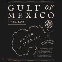 Gulf Of Mexico 1672 Historic Map USA-Made Doggie Bandana thumb 2