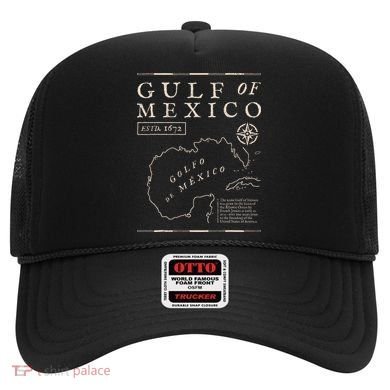 Gulf Of Mexico 1672 Historic Map Hat