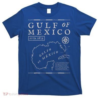 Gulf Of Mexico 1672 Historic Map T-Shirt