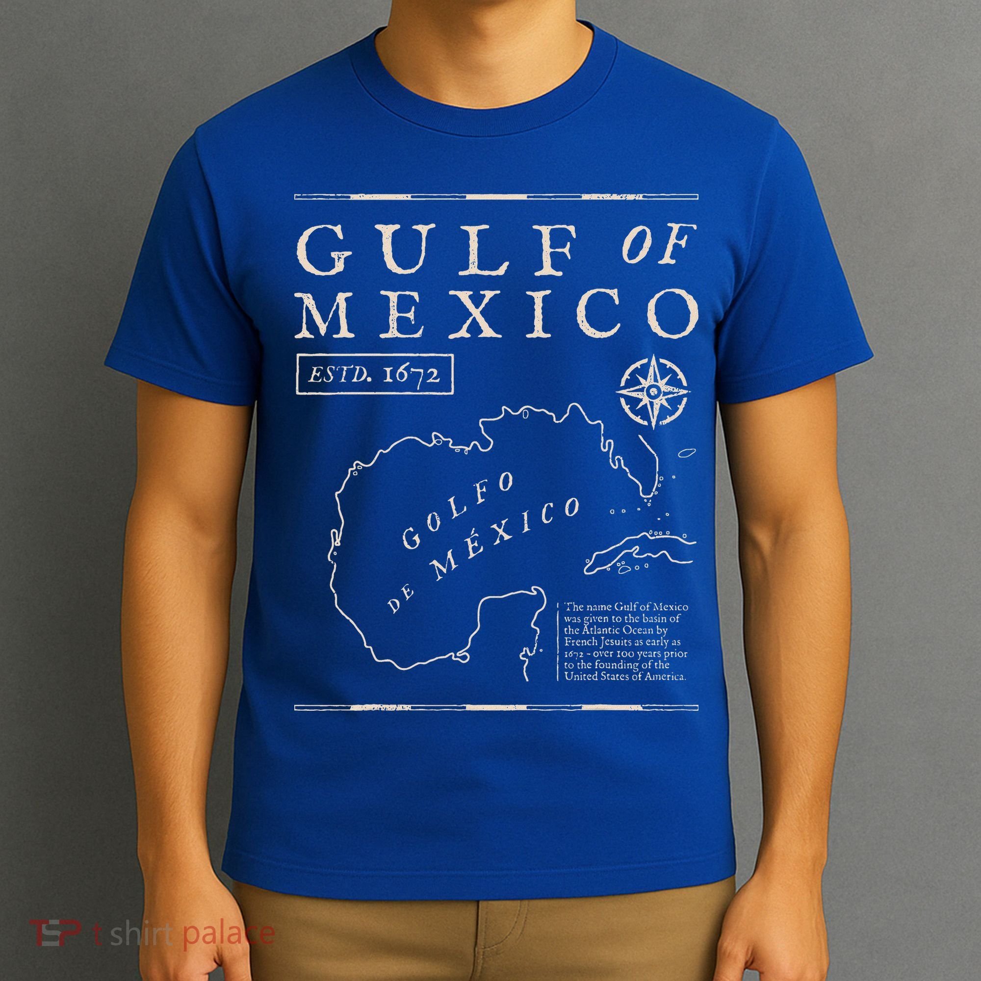 Gulf Of Mexico 1672 Historic Map T-Shirt