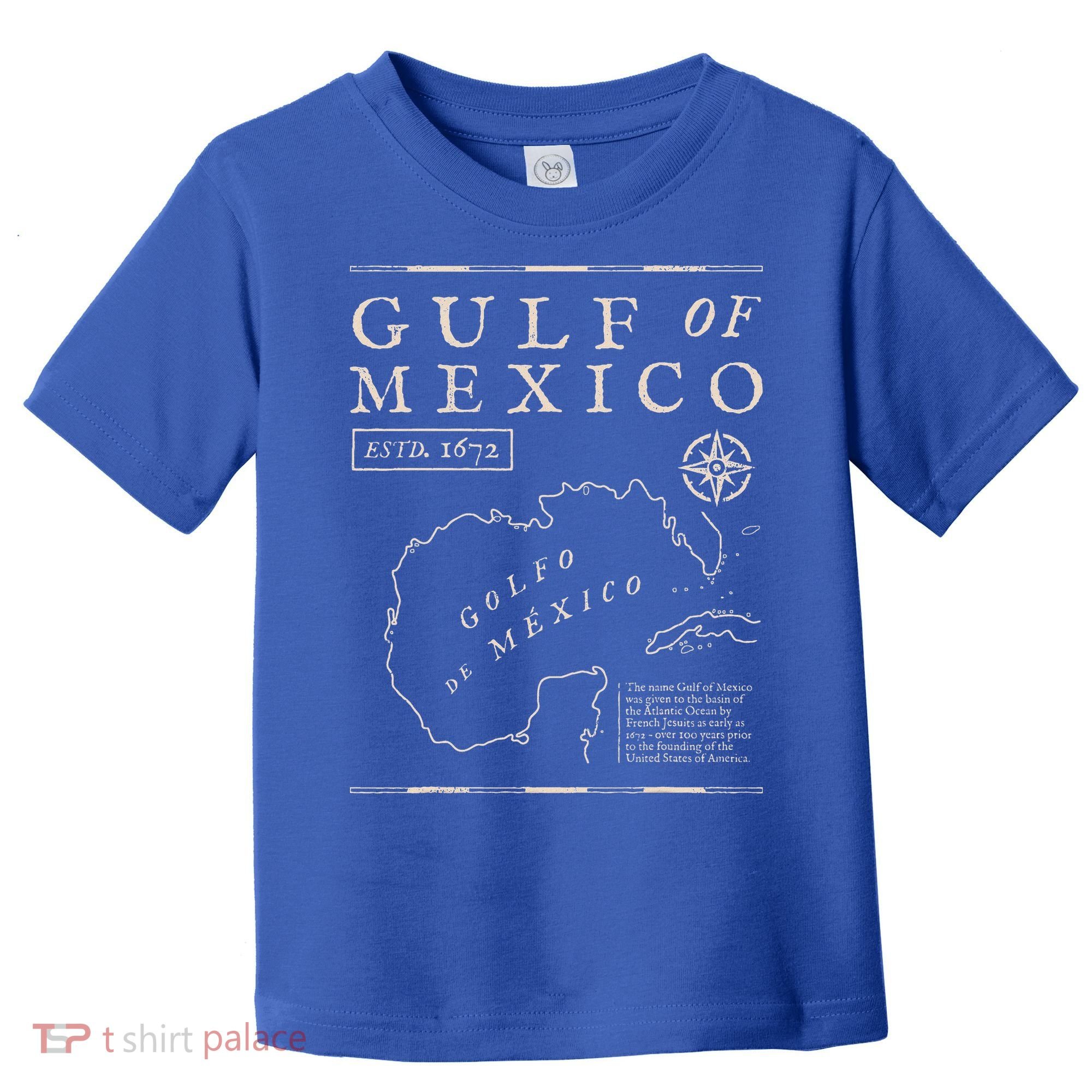 Gulf Of Mexico 1672 Historic Map Toddler T-Shirt