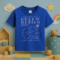 Gulf Of Mexico 1672 Historic Map Toddler T-Shirt thumb 3