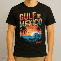 Gulf Of Mexico Forever Retro Vintage Gulf Of Mexico T-Shirt thumb 3