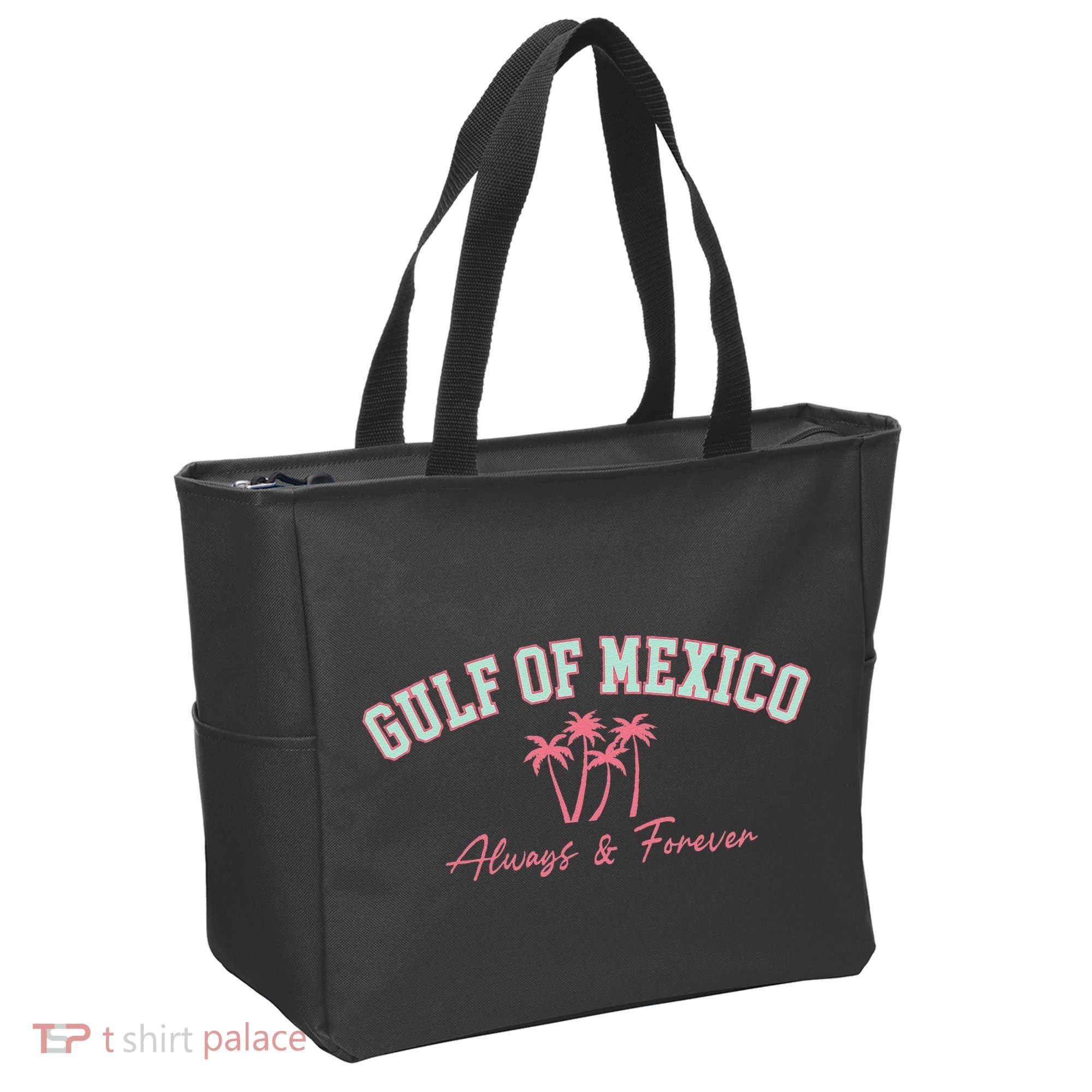 Gulf Of Mexico Always Forever Coastal Love Palms Tote Bag